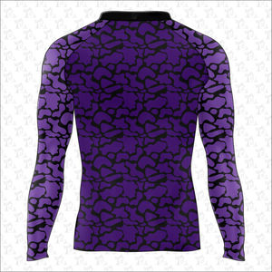 เสื้อรัดกล้ามเนื้อสีดำแบบกำหนดเองสำหรับผู้ชาย แห้งเร็ว ระบายอากาศได้ดี แขนยาว สำหรับบราซิลเลียนยิวยิตสู  แบบพิมพ์ลายซับลิเมชั่น  เป็นมิตรกับสิ่งแวดล้อม - Product Image 2