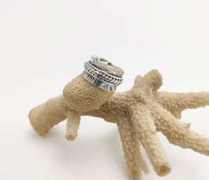 Vente chaude À La Main 925 En Argent Sterling Bohême Style Spinner Bande Anneaux Femmes Lunette Réglage Anti-Anxiété Bijoux De Fête De Mariage - Product Image 3