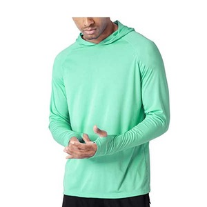 2025 nuevo diseño personalizado UPF50 UV Sudadera con capucha de pesca de secado rápido para hombres camisas impermeables de manga larga al aire libre con orificio para el pulgar al aire libre - Product Image 4