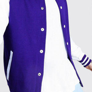 Vente en gros de vestes universitaires durables pour hommes de la meilleure qualité Veste en toile durable personnalisée Tendance CollegeBaseballjacket pour hommes - Product Image 3