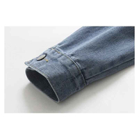 Yüksek Kaliteli Kadın Şık Vintage Tatlı Stil Düğmeli Yıkanmış Kot Ceket Günlük Giyim OEM Toptan Yüksek Kalite Özel Tasarım Pamuklu