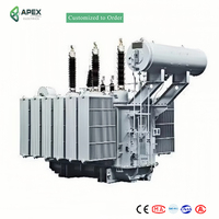 Transformateur de surtension pour énergies renouvelables 80MVA ou 100MVA 33kV ou 35kV vers 132kV ou 220kV 50Hz ou 60Hz immergé dans l'huile