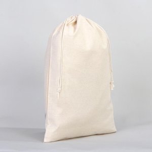 Cotton <b>Drawstring</b> <b>Pouch</b> 12x16 Eco-Friendly Reusable Storage & Gift Bag Screen Printed for Bracelets Clothing Watches & Crafts - Product Image 3