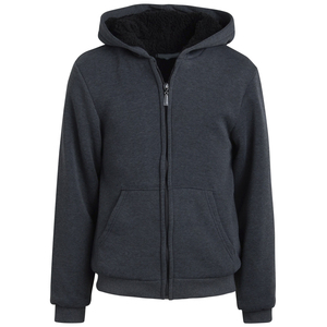 Sweat-shirt à capuche zippé intégral pour homme, en maille imperméable de haute qualité, couleur unie, mélange coton-polyester, fabriqué au Bangladesh - Product Image 1
