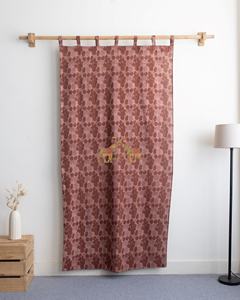Rideaux traditionnels indiens en coton fleuri, imprimés à la main, pour la maison, la chambre et le salon - Product Image 4
