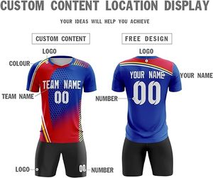 Ensemble de tenues de football personnalisées en gros pour adultes et enfants, logo brodé sur l'uniforme de l'équipe de football - Product Image 2