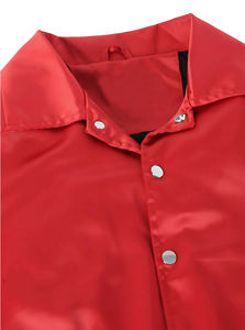 Respirant Satin Varsity Veste Avant Bouton Fermeture Hiver Casual Sportswear Plus La Taille Impression Personnalisée 100% Satin Bomber Veste - Product Image 3