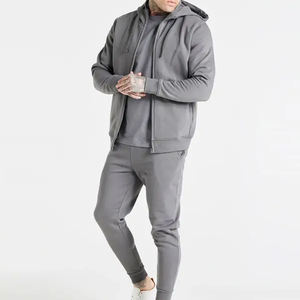 Sudadera con capucha de algodón unisex, conjunto de chándal personalizado con logotipo para hombre, pantalones de correr de lana de talla XL para invierno - Product Image 2