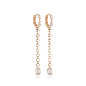 Pendientes Colgantes con Circonita, Hechos a Mano, Plata de Ley 925, Joyería Moderna, Venta al Por Mayor - Product Image 3