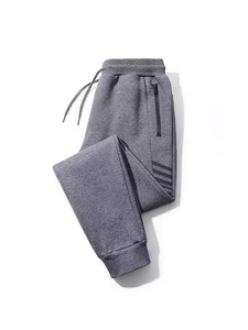 Cotton Sweatpants <b>Men's</b> Straight <b>Trousers</b> Large Size <b>Men's</b> Casual Pants Autumn and Winter With <b>Velvet</b> Pants Thick - Product Image 3