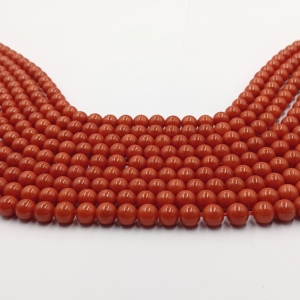 Venta caliente hermoso Coral Natural suave forma redonda 3-4mm cuentas abril Birthstone cuentas para la fabricación de joyas collar y pulsera - Product Image 1