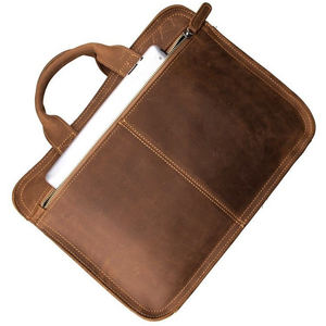 Bolsas para portátiles de cuero genuino Bolsas para portátiles de primera calidad a precio al por mayor Bolsa para portátiles de cuero original de alta calidad - Product Image 5