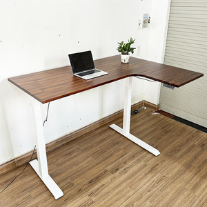FlexiCorner Contemporary Lift Table Acacia Wood with 3-Joint <b>Electric</b> Legs FLD025 - Product Image 2