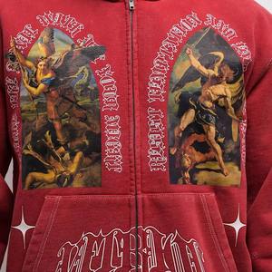 Sweat à capuche à fermeture éclair avec logo personnalisé, hommes et femmes, streetwear, sweat-shirt surdimensionné, veste décontractée à fermeture éclair intégrale, mode, sweats à capuche d'hiver - Product Image 6