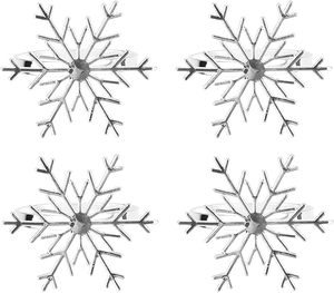 Navidad copo de nieve servilletero anillo Metal servilletero anillo cubierta toalla servilletas vestir Navidad vacaciones para ocasiones especiales - Product Image 4