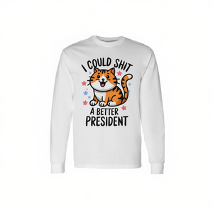 Camiseta de Manga Larga para Amantes de los Gatos Anti-Trump, Camiseta Política Promocional para el Bienestar de los Gatos y Presidenciales Mejores - Product Image 2