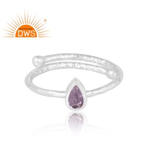 แหวนพลอยอเมทิสต์สีชมพูธรรมชาติสีเงินสเตอร์ลิง925ขายดีล่าสุดเครื่องประดับที่กำหนดเองสำหรับผู้หญิงของขวัญสำหรับผู้หญิงสำหรับเธอ - Product Image 3