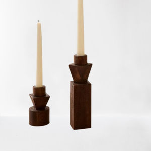 Bougeoir en bois de haute qualité chandelier nouveau Design Antique bougeoir en bois accessoires d'éclairage pour la maison hôtel fournitures - Product Image 5