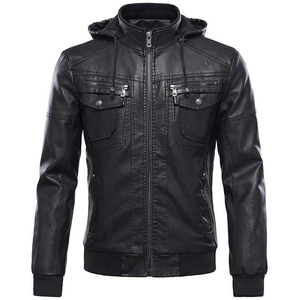 Veste en cuir de haute qualité tendance pour hommes, nouvelle mode personnalisée, logo sur le devant en toile, moto, vente en gros, peau de crocodile - Product Image 1