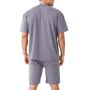 Custom OEM 2 Piece Cotton Mens Clothing <b>Sets</b> Summer Tracksuit <b>Sets</b> Casual Washed Streetwear Short <b>Sets</b> for Men Breathable - Product Image 2