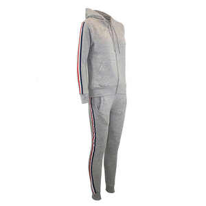 Women <b>Plain</b> <b>Tracksuit</b> 100% Cotton Fleece Custom Print Zipper Hoodies and Track Pants Women Crop <b>Tracksuit</b> 2025 - Product Image 2