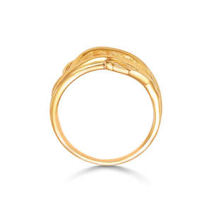 Elysian Twist Rose Gold Plated <b>Opening</b> Cluster <b>Ring</b> for Women - Product Image 4