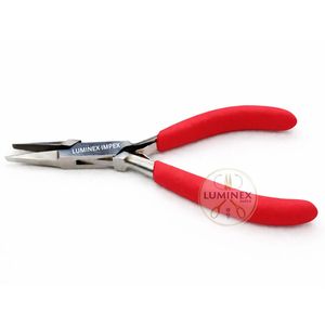 Alicates de Punta Plana Multifunción de 5 Pulgadas con Mango Rojo de Acero Inoxidable para Tareas de Taller, Suministro OEM Personalizado, CE ISO - Product Image 1