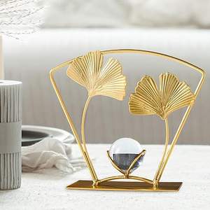 Luz de té de metal de hierro acabado en oro con diseño de hoja más reciente - Product Image 5