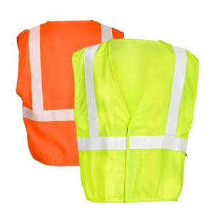 Gilet de sécurité haute visibilité en polyester imperméable, conforme à la norme ANSI Classe 1, avec logo personnalisé pour les travailleurs en extérieur et les coureurs - Product Image 1