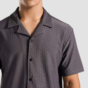 Camisas Casuales de Hombre GAI Essential, 100% Algodón Popelina, Cuello Cubano, Estilo Occidental, Talla 6XL, Corte Ajustado - Product Image 5