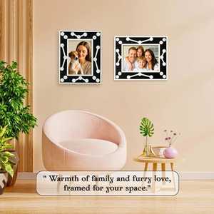 กรอบรูปแบบกดตัวอักษรทำจากเรซิน MDF ทำด้วยมือที่หรูหราเป็นมิตรกับสิ่งแวดล้อมกรอบรูปพิมพ์ลายแบบอักษรกรอบรูปตกแต่งบ้านสำนักงานที่ทันสมัย - Product Image 4