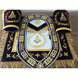 Delantal de masón maestro masónico hecho a medida Pakistán hecho delantal de Regalia masónico de alta calidad - Product Image 2