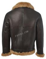 Veste en cuir décontractée pour homme B3 Shearling Flying Bomber Aviator R.A.F Vol en peau de mouton Fashion Winter Sherpa Warm Fur Jacket OEM