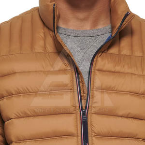 Veste matelassée à col montant à manches longues de haute qualité pour l'hiver en plein air pour hommes avec logo frontal Prix raisonnable - Product Image 6
