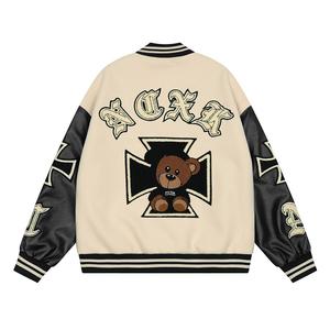 แจ็คเก็ตเบสบอลทรงบอมเบอร์แบบสปอร์ต คอตั้ง ทรงเข้ารูป ผ้าขนสัตว์สำหรับผู้ชายรุ่นใหม่ - Product Image 6