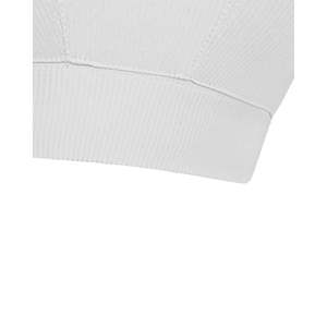 Everyday Ribbed High Support <b>Racerback</b> Yoga Sports <b>Bra</b>-White Lightweight Breathable Padded Plus Size Women's Workout Fitness - Product Image 3