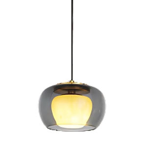 Boutique cao cấp treo ánh sáng hun khói thủy tinh ánh sáng mặt dây chuyền với bên trong đá khuếch tán cung cấp lớp hiệu ứng ánh sáng cho khách sạn - Product Image 4