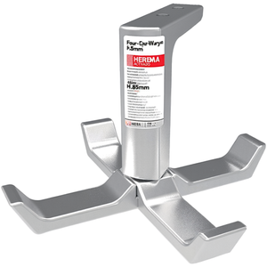 HERMETA Four-Way Coat <b>Hook</b> 0201 Ceiling Mounted A.83mm H.55mm Dimensions - Product Image 2