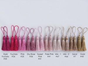 Haute qualité 5 pièces 2.95 pouces luxe soie gland frange 40 couleurs disponibles grands glands épais commande en gros en gros - Product Image 5