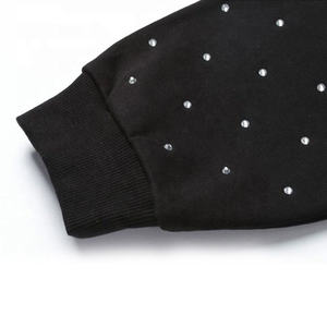 Sudadera con Capucha Gótica de Algodón Grueso con Cremallera Completa y Logotipo Personalizado, de Alta Calidad, con Estampado Completo y Pedrería, para Hombre, Invierno, 100% Algodón - Product Image 3