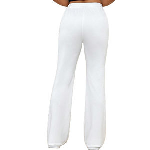 Pantalones Deportivos de Yoga para Mujer, Blancos, Acampanados, de Poliéster, con Cordón, Cintura Alta, Pantalones de Chándal para Mujer, Modelo 2026 - Product Image 2