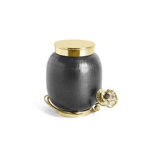 Urna de recuerdo de latón pulido para cenizas humanas, perfecta para funerales de servicios conmemorativos y tributo de larga duración en casa - Product Image 2
