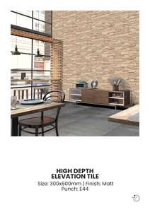 Stylisme d'élévation résidentielle haut de gamme avec des carreaux en porcelaine à texture profonde finition mate 300x600mm - Product Image 3