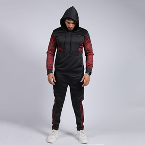 Men Streetwear Pullover Hoodie <b>Sweatpants</b> <b>Set</b> 100% Bamboo Fiber Breathable Lightweight Quick Dry Fashion Tracksuit Jogger <b>Sets</b> - Product Image 2