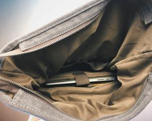 Mochila de Lona y Cuero de Lujo para Portátil, Informal, para Viajes, Escuela, Gran Capacidad, Ligera, Ecológica, Transpirable y Portátil - Product Image 5