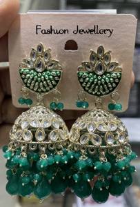 Latest Designer Indian Wholesale Jewelry of Jhumka Kundan Earrings New Collections for Women's Stylish Earrings Collection 2024 - Product Image 6