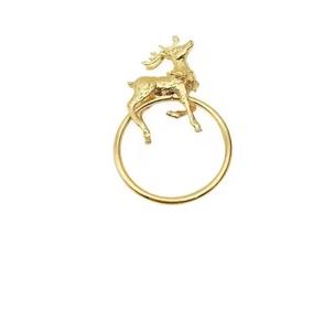 Rond de serviette en laiton au design attrayant Vaisselle et vaisselle Accessoires de décoration de table Porte-mouchoirs disponible en forme d'anneau - Product Image 6