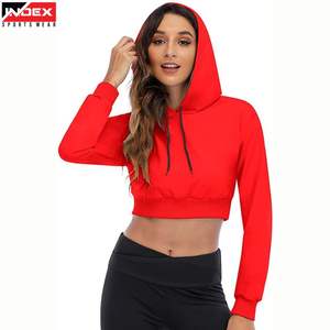 Sudadera con Capucha Corta Roja de Moda Global 2026, 100% de Alta Calidad, Sudadera Gruesa de Forro Polar para Invierno, Cálida, para Exportación - Product Image 1