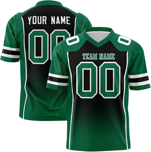 Camisetas de fútbol americano de malla de poliéster sublimado OEM tela transpirable de secado rápido personalizada deportes al por mayor - Product Image 4