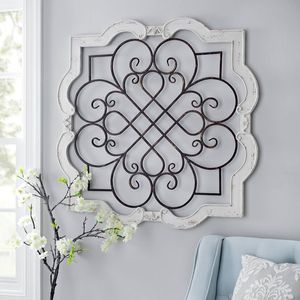 <b>Rustic</b> farmhouse-style antique metal wall art panels with intricate floral designs adding character to any living space - Product Image 6